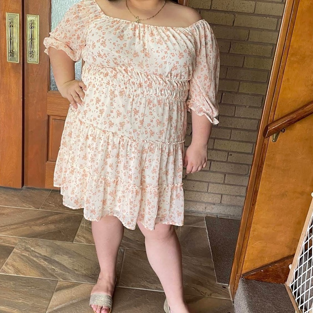 Trixxie- Floral Print Tiered Dress
